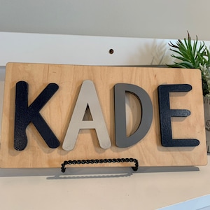 Wooden Name Puzzle | 1st Birthday Gift | Personalized Name Puzzle |Wooden Toys|Newborn Baby Gift|Toddler Gift | Gift for Boy | Nursery Decor