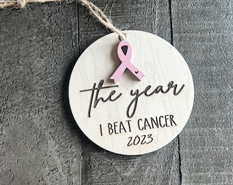 Cancer Christmas Ornament|breast cancer  beat Personalized Christmas Ornament|Christmas Decor|Christmas Tree Decor |Wood Ornament | Ornament