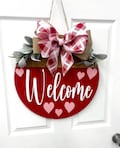 Valentine Wreath | Hello Valentine Door Hanger| Personalized | Valentine Decor | Front door | Valentine Door Hanger | Gift | Wreath