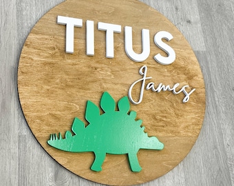 Dinosaur Nursery Name Sign | Dinosaur Themed Nursery | Jurassic Park | Nursery Name Sign | Toddler Sign | Nursery Decor | Boys Name Sign