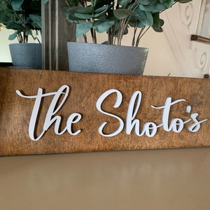 Last Name Sign | Custom Wood Sign | Personalized Wedding Gift | Farmhouse Decor | Established Sign | Gift | Address Sign