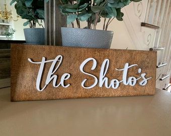Last Name Sign | Custom Wood Sign | Personalized Wedding Gift | Farmhouse Decor | Established Sign | Gift | Address Sign