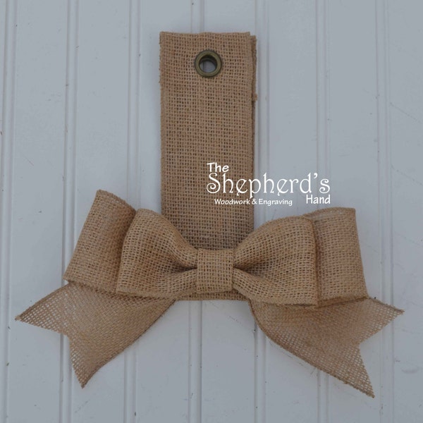 Burlap Wreath Bows-Made with 2 grommets for easy hanging-A great addition to your monograms