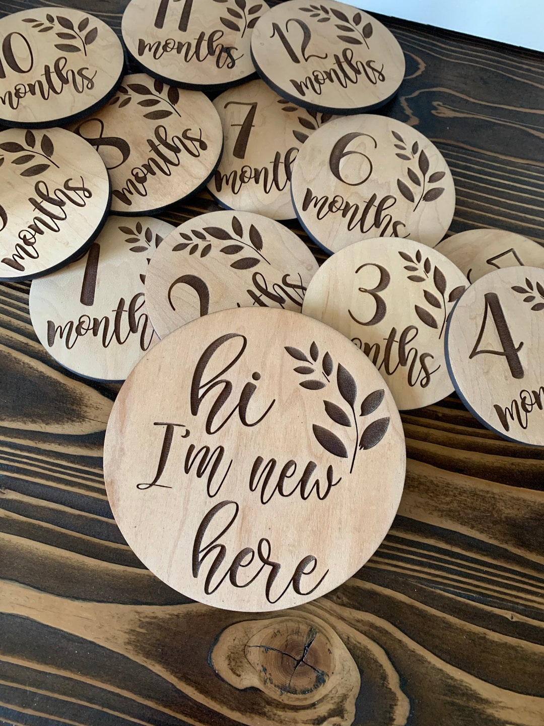 Baby Monthly Milestone Markers | Milestone Disc | Baby by the Month for ...