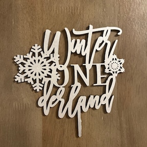 Winter one derland cake topper- Personalized Wooden Cake Topper -Birthday Cake Topper -First Birthday-Cake Topper -Custom Cake Topper