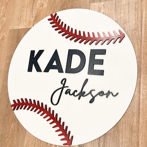 Baseball Nursery Name Sign| Nursery Sign| Baseball Themed Nursery | Nursery Name Sign | Toddler Sign | Nursery Decor | Boys Name Sign Sports