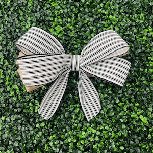 Burlap Wreath Bows- front door bows- farmhouse bow- sign bow- all season bows