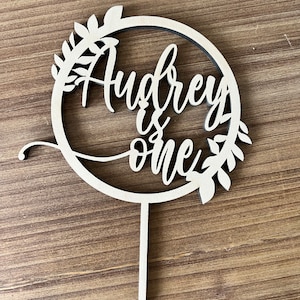 Boho First Birthday Cake Topper-Personalized Wooden Cake Topper -Birthday Cake Topper -First Birthday-Cake Topper -Custom Cake Topper