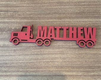 Personalized Christmas Ornament|Personalized Semi Truck Christmas Ornament|Christmas Decor|Christmas Tree Decor |Wood Ornament | Boys