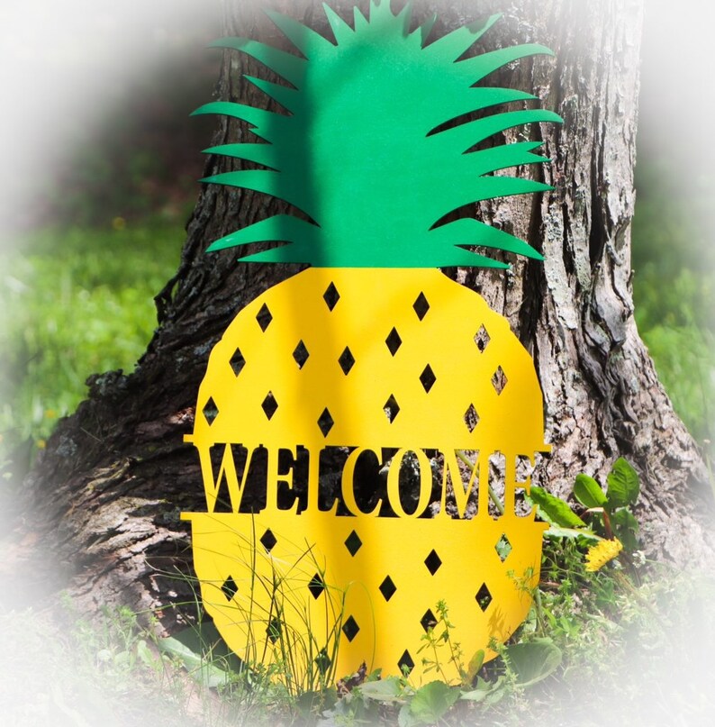 Pineapple Decor Pineapple Door Hanger Pineapple Etsy