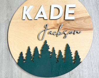 Woodland Nursery Name Sign | Woodland Themed Nursery | Woodland Animals | Nursery Name Sign | Toddler Sign | Forest Nursery Decor