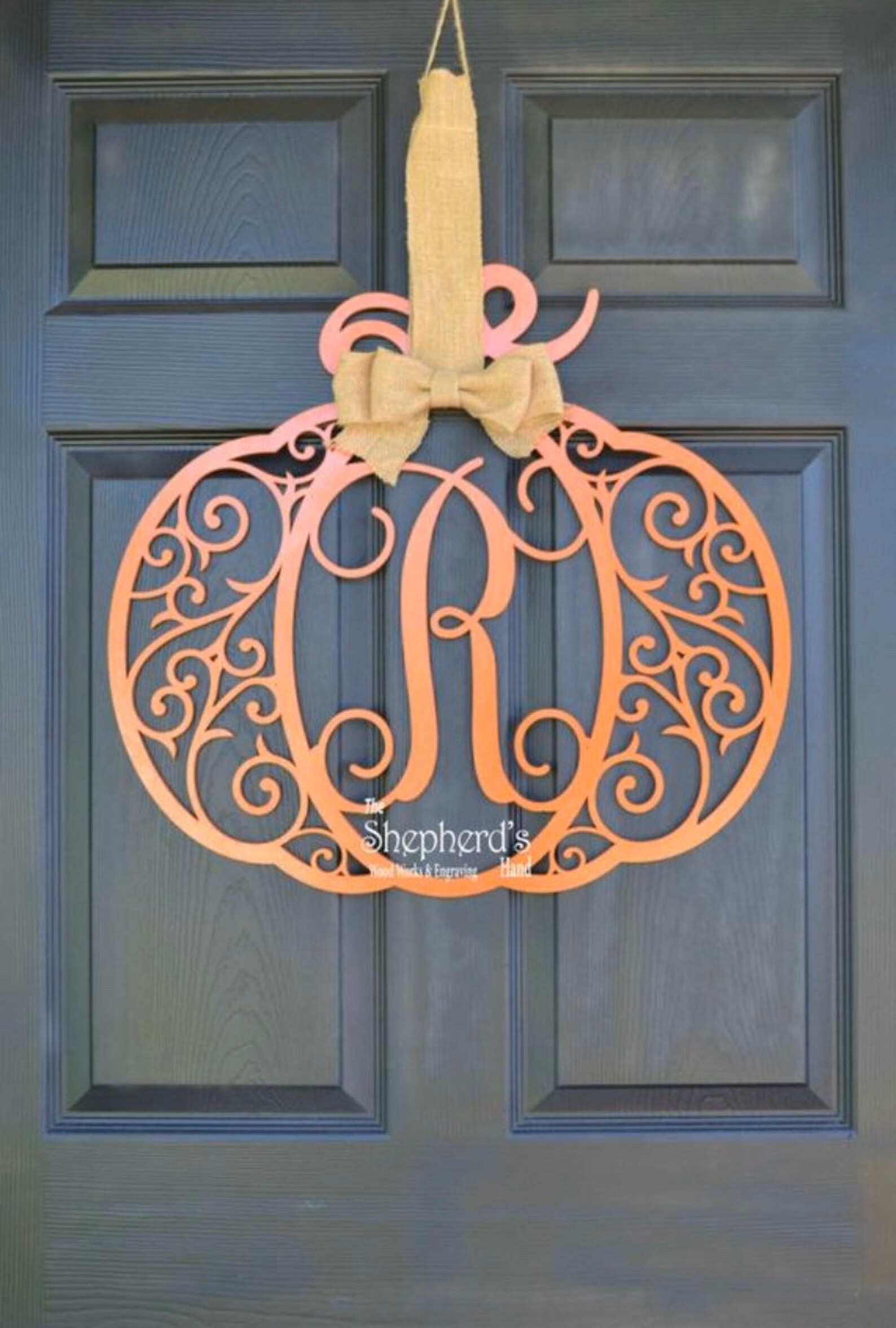Wooden Monogram Family Name Wall Hangingpersonalized Etsy