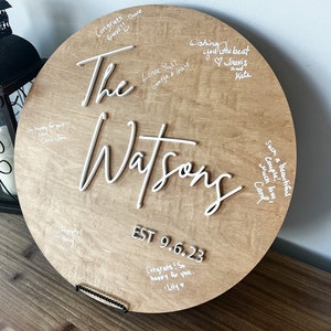 Custom wedding guestbook wedding decor wood wedding sign guest book alternative unique guest book custom wedding sign last name sign for we