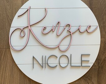 Custom Shiplap Name Sign |Baby Shower Gift |Girls Name Sign | Nursery Name Sign | Toddler Sign | Nursery Decor | Boys Name Sign | Above Crib
