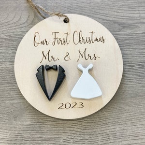 Our first Christmas Ornament|wedding Personalized Christmas Ornament|Christmas Decor|Christmas Tree Decor |Wood Ornament | Ornament