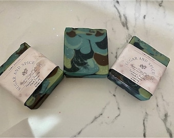 Camouflage Artisan Soap / Mens Soap / Cold processed Soap