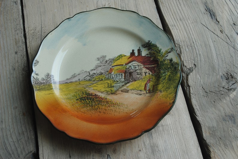 Royal Doulton Countryside Series Country Cottage D3647 Rack Plate