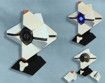 CUSTOMIZABLE Destiny Ghost w/ Magnets and LED (3D Printed)