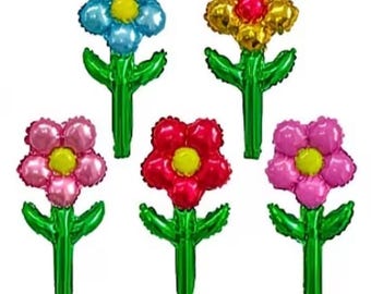 Set di 5 palloncini a forma di fiori, decorazioni floreali per feste, feste in giardino, festa della mamma