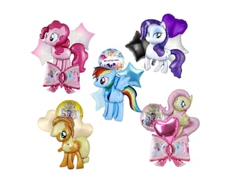 My Little Pony Balloon Bouquet | Pony Birthday Party Decorations | Friendship Magic Balloons | Custom Balloon Centerpiece | Kids Party Decor