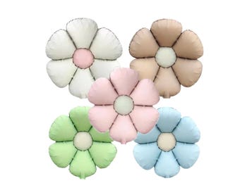Conjunto de 5 balões de margaridas foscos, decoração floral para festas, festas no jardim, Dia das Mães.