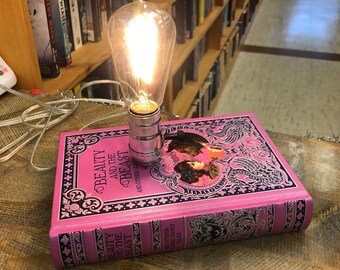 Beauty and The Beast Book Lamp