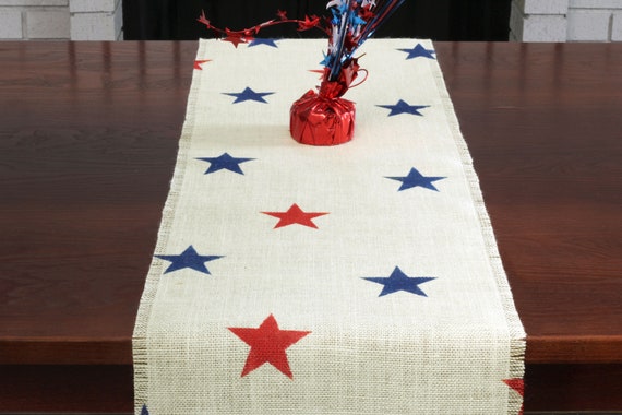 4th of July Burlap Table Runner