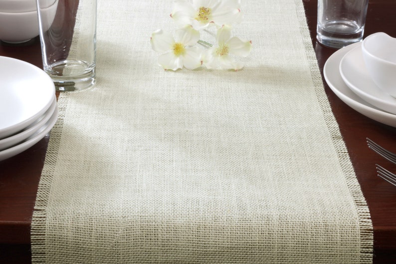 Table Runner Burlap Table Runner off White Burlap Burlap Etsy