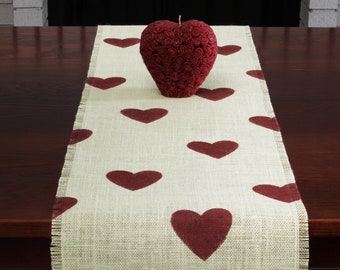 ALAZA U Life Valentines Day Love You Colorful Monogrammed Table Runners 