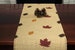 Thanksgiving Burlap Table Runner, Brown, Golden Brown and Barn Red Leaves Runner, Fall Table Runner, Thanksgiving Runner, Thanksgiving Decor