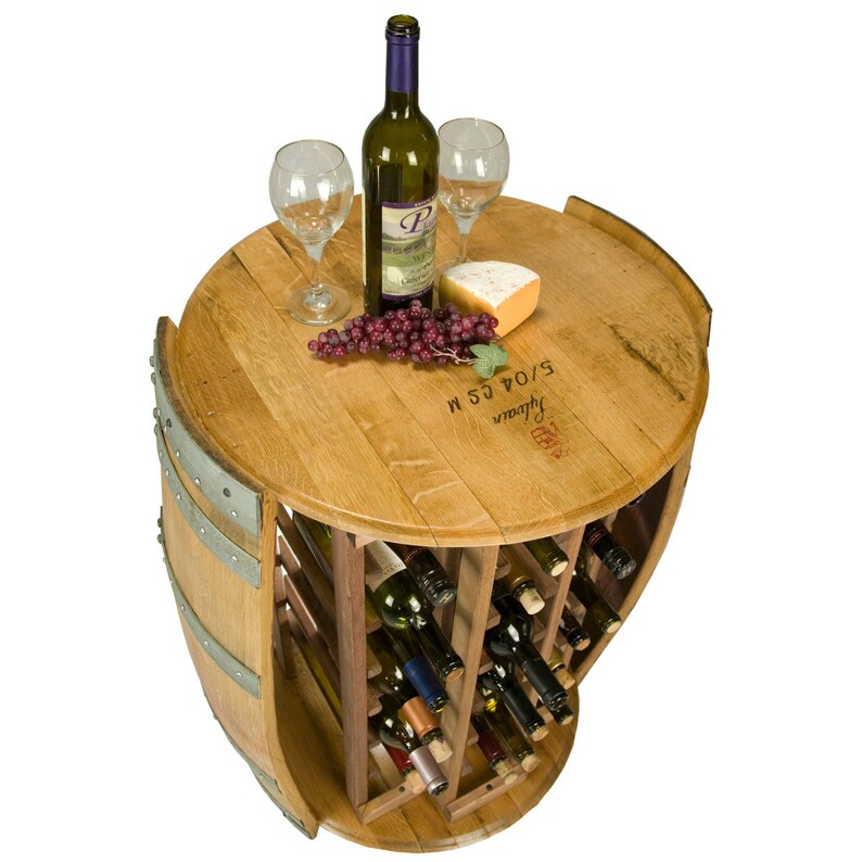 1012 28 Bottle Wine Barrel Wine Rack Etsy