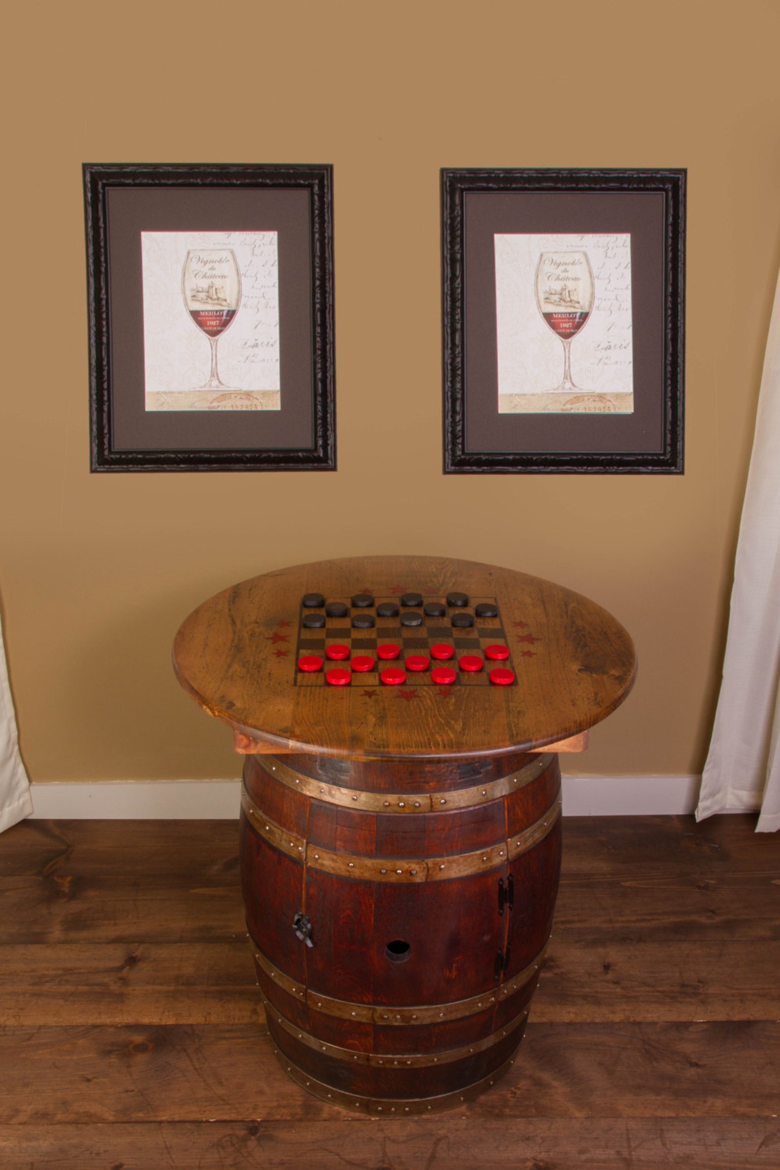 1087 Whiskey Barrel Game Table Etsy