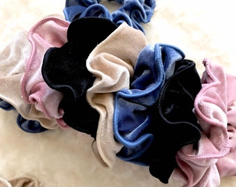 Pack de 4 coleteros de terciopelo, gomas suaves para el pelo