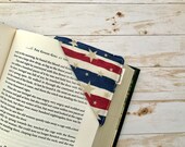 Patriotic Bookmark, American flag Bookmark, Corner Bookmark, Patriotic Bookmark Gift, Fabric Bookmark