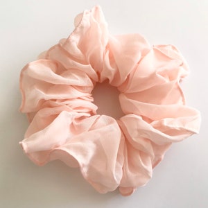 Large Scrunchies, Pastel Scrunchy, Holiday Scrunchies, Womens Scrunchies blush pink