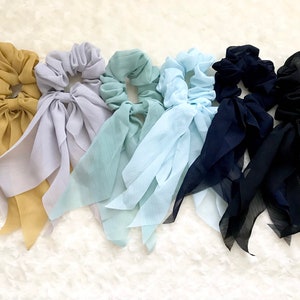 Chiffon scarf scrunchies/Baby Shower Hair Accessories /Wedding Scrunchies /Pink Scrunchies / chiffon scarf / scarf headband/chiffon headband