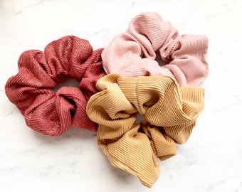 Corduroy Scrunchies,Glitter Scrunchy Set, Winter scrunchie, Scunchies Pack
