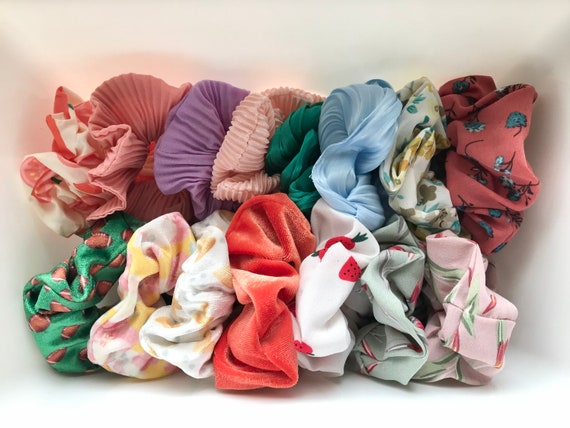 Scrunchie Set of 15, Fabric Hair Ties - Etsy display picture 1