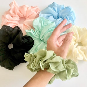 Large Scrunchies, Pastel Scrunchy, Holiday Scrunchies, Womens Scrunchies image 1