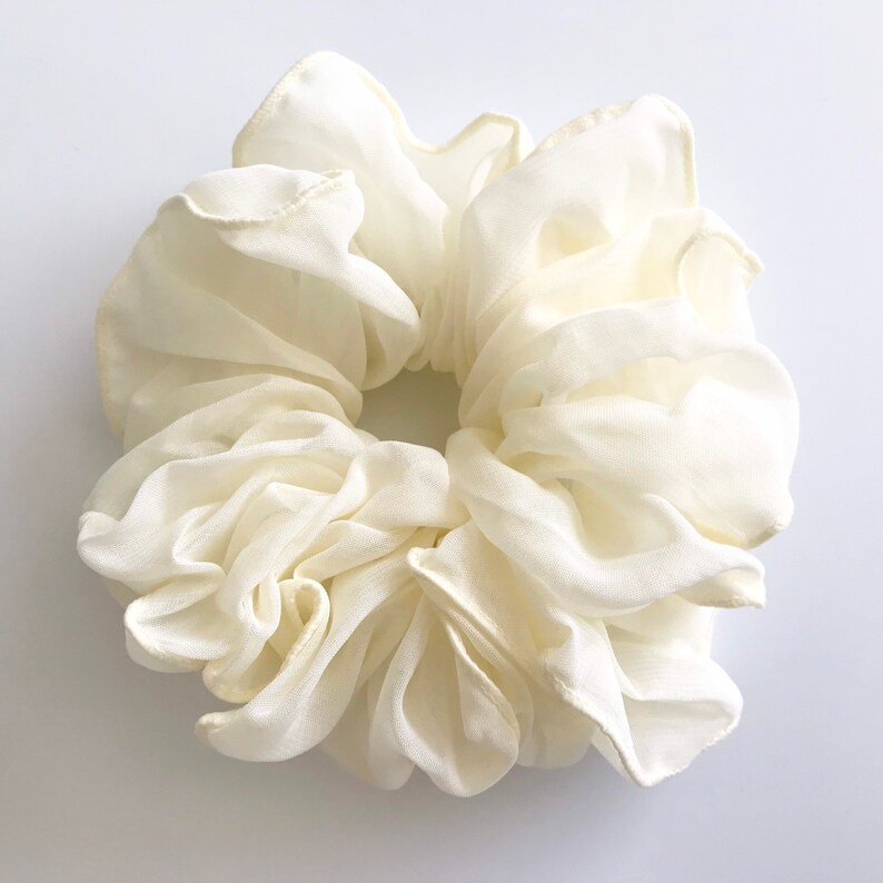 Large Scrunchies, Pastel Scrunchy, Holiday Scrunchies, Womens Scrunchies White