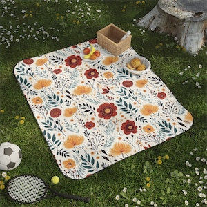Flower Picnic Blanket | Picnic Blanket | Summer Blanket | Outdoor Blanket | Beach Blanket | Camping Blanket | Picnic Mat