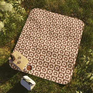Flower Picnic Blanket | Plaid Picnic Blanket | Summer Blanket | Outdoor Blanket | Beach Blanket | Camping Blanket | Picnic Mat