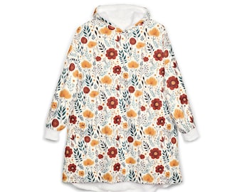 Flower Blanket Hoodie | Floral Blanket | Hooded Blanket | Hoodie Blanket | Blanket Hoodie | Fleece Blanket | Hooded Cape | Flower Blanket