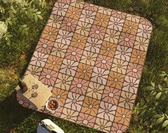 Flower Picnic Blanket | Picnic Blanket | Summer Blanket | Outdoor Blanket | Beach Blanket | Camping Blanket | Picnic Mat