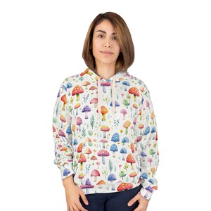 Watercolor Mushroom Hoodie | Mushroom Pullover | Mushroom Apparel | Unisex Pullover Hoodie | Cottagecore Pullover | Cottagecore Hoodie
