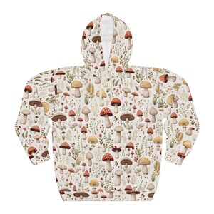Watercolor Mushroom Hoodie | Mushroom Pullover | Mushroom Apparel | Unisex Pullover Hoodie | Cottagecore Pullover | Cottagecore Hoodie