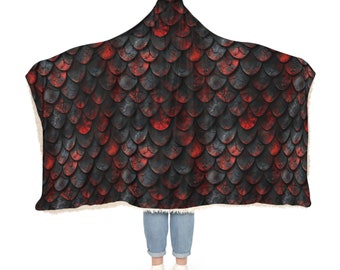 Dragon Hooded Blanket | Fantasy Hooded Blanket | Wearable Blanket | Hoodie Blanket | Snuggle Blanket | Sherpa Blanket | Fleece Blanket