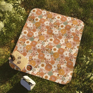 Flower Picnic Blanket | Floral Picnic Blanket | Summer Blanket | Outdoor Blanket | Beach Blanket | Camping Blanket | Picnic Mat