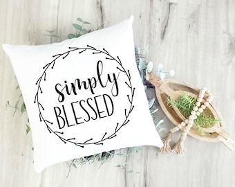 Simply Blessed SVG, JPG, PNG, pillow svg, digital file, cutting file