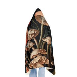 Mushroom Hooded Blanket | Mushroom Blanket | Wearable Blanket | Hoodie Blanket | Snuggle Blanket | Sherpa Blanket | Fleece Blanket image 2